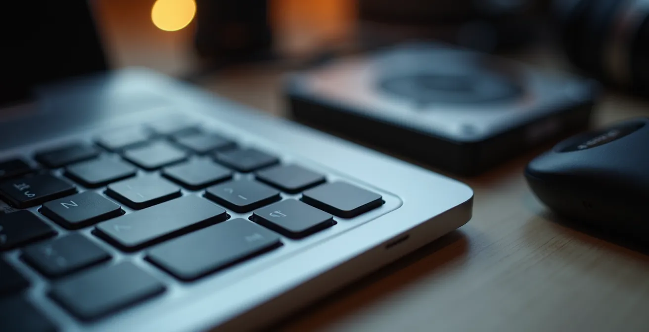 Matériel informatique professionnel sur bureau à domicile