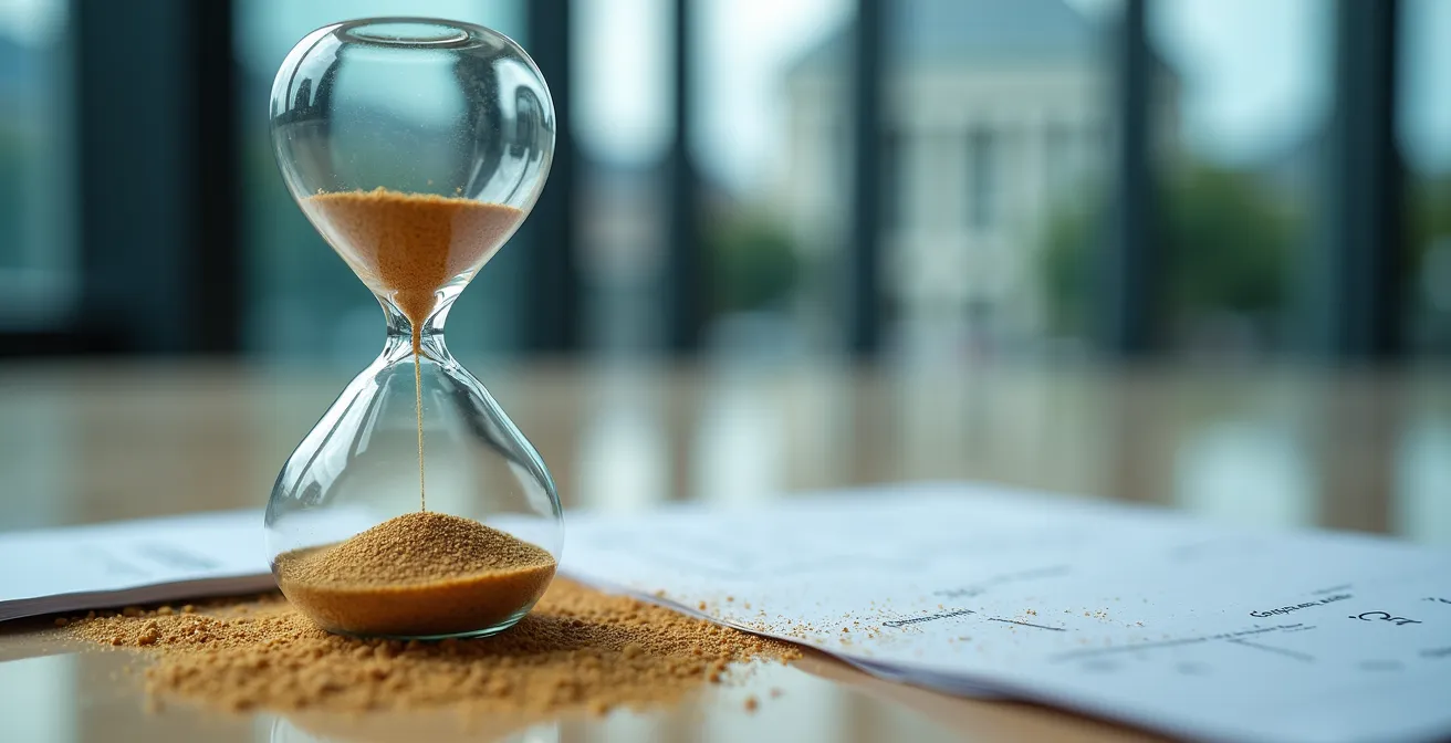 Représentation visuelle de la prescription biennale et des moyens pour l'interrompre