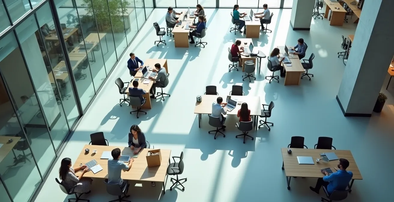 Visualisation d'un réseau d'entreprises interconnectées illustrant la complexité de la responsabilité en sous-traitance